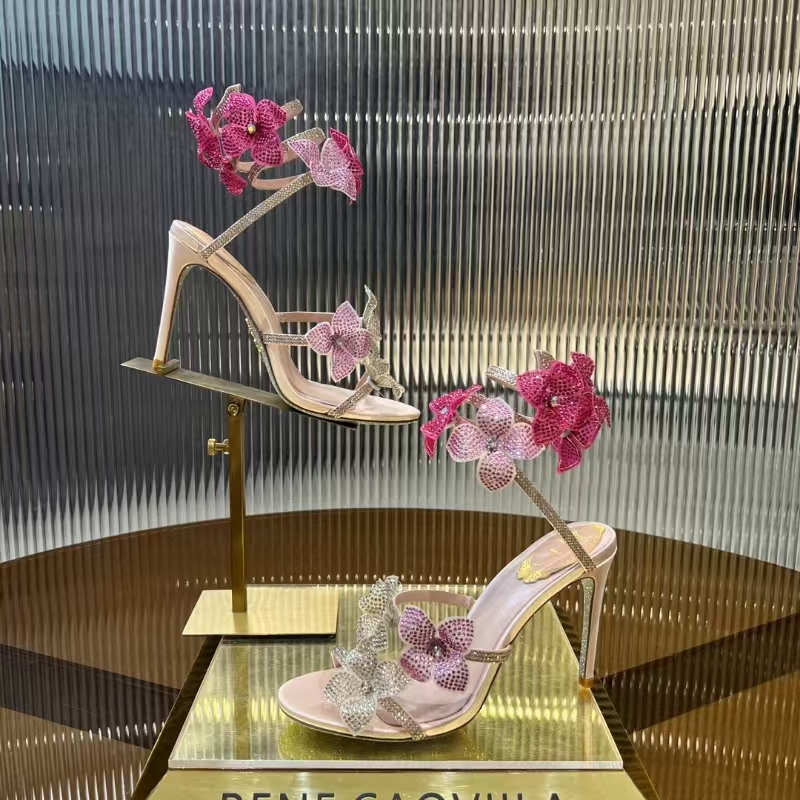 RC 105 crystal-embellished satin sandals - image 5
