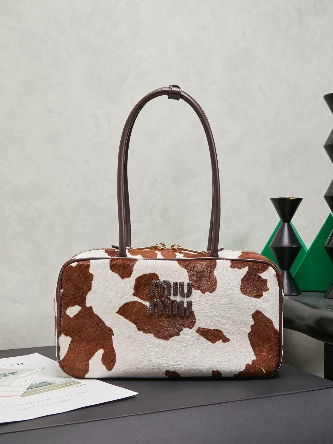 MIUMIU Printed leather Beau bag - image 2