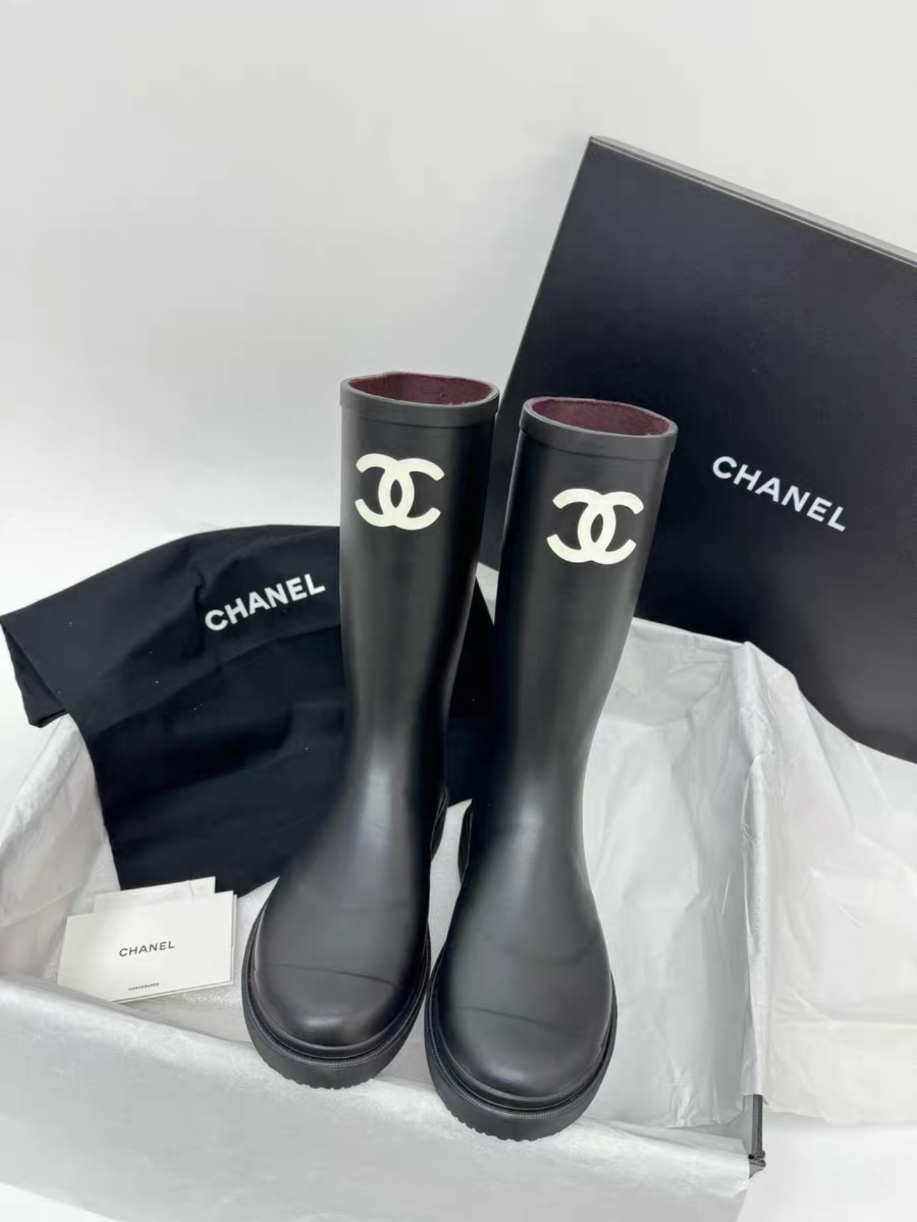 CHANEL Rain Wellington Rubber Boots - image 2