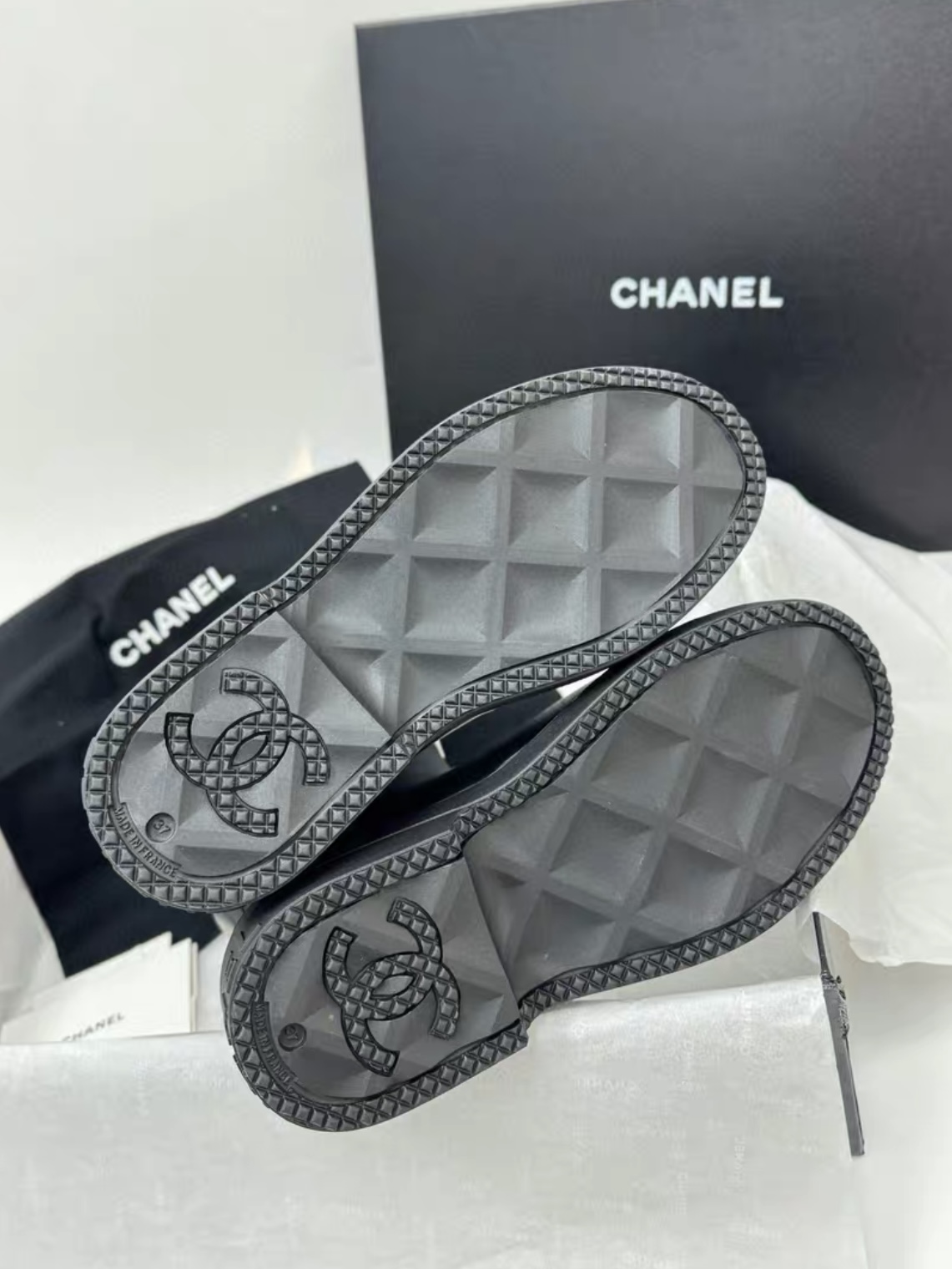 CHANEL Rain Wellington Rubber Boots - image 5