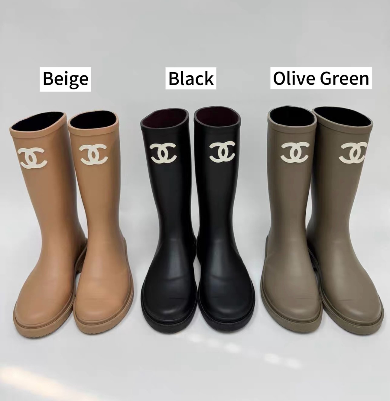 CHANEL Rain Wellington Rubber Boots - image 6