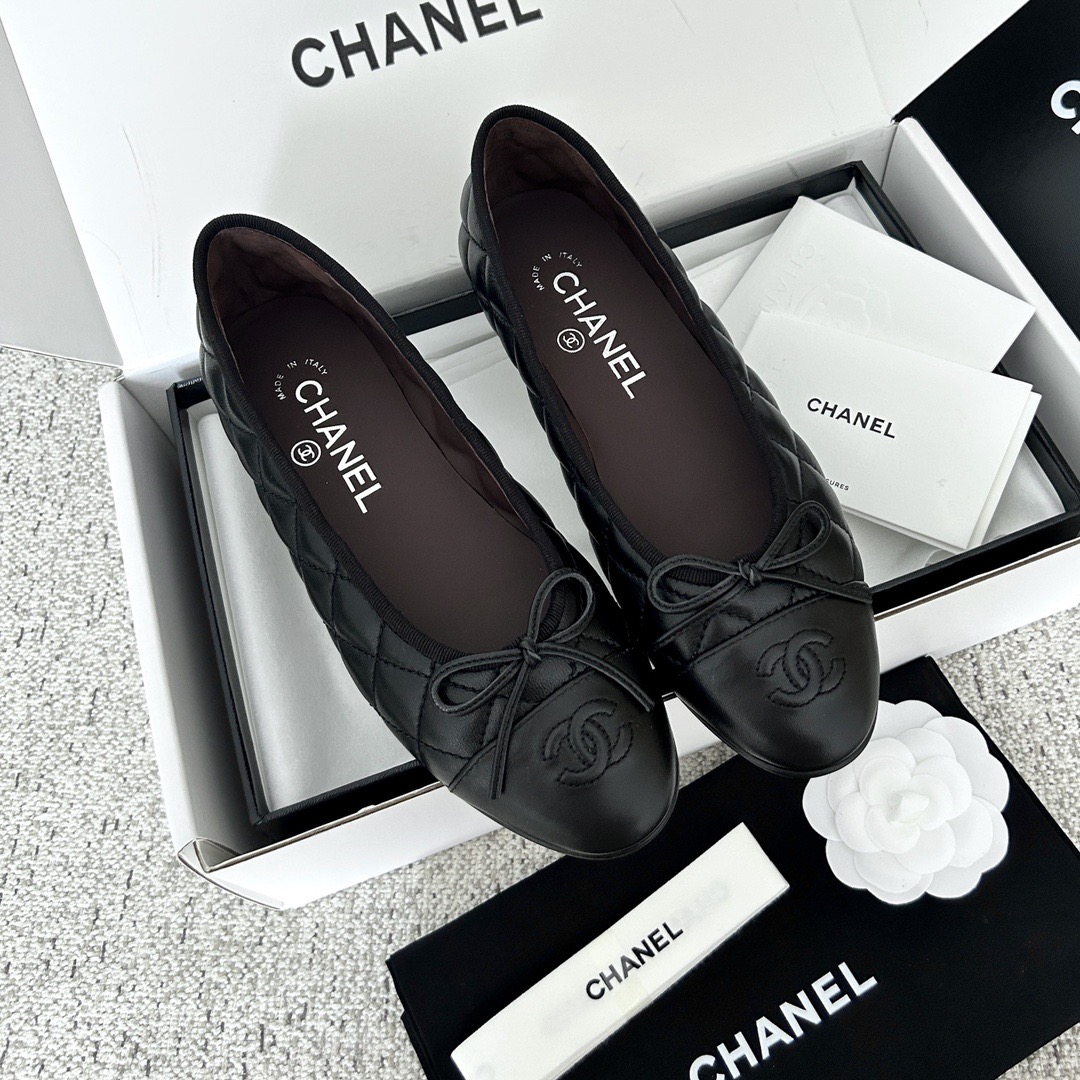 CHANEL Ballet flats Aged Calfskin Black - image 2