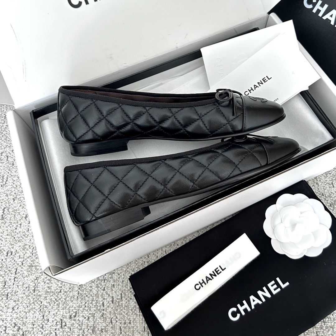 CHANEL Ballet flats Aged Calfskin Black - image 3