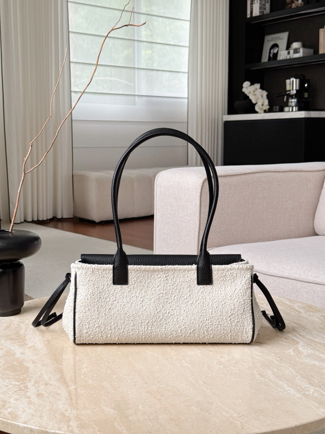 CHANEL Small Shopping Bag Grained Calfskin Boucle - image 3