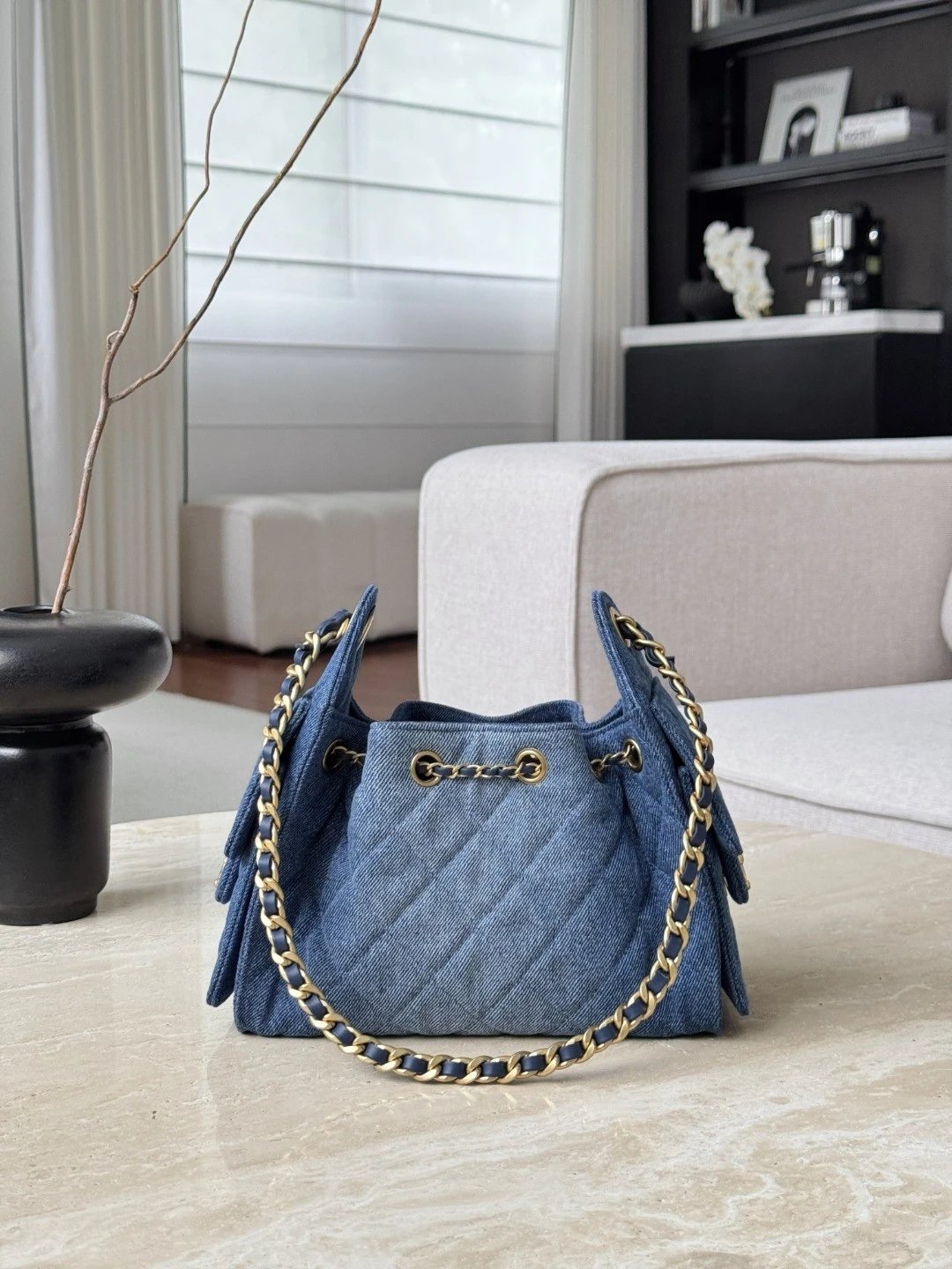 CHANEL 26C MINI Hobo Bag Denim - image 3