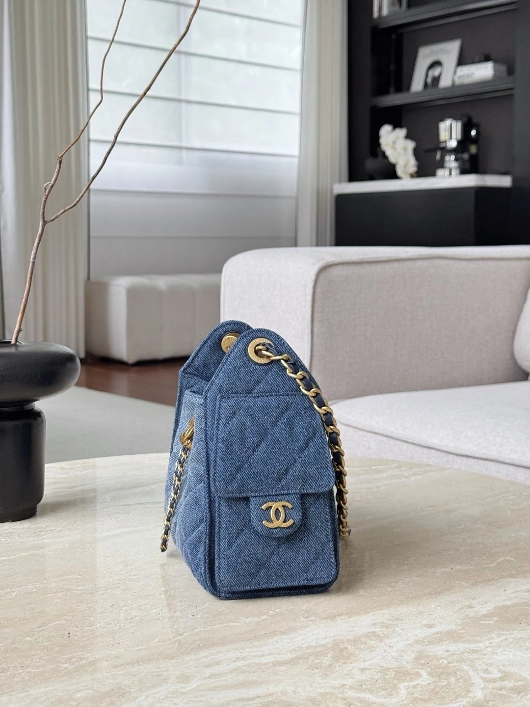 CHANEL 26C MINI Hobo Bag Denim - image 4