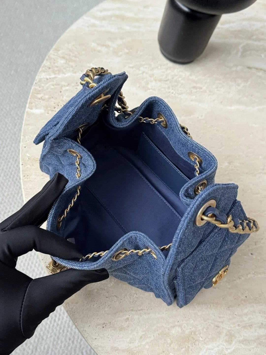 CHANEL 26C MINI Hobo Bag Denim - image 6