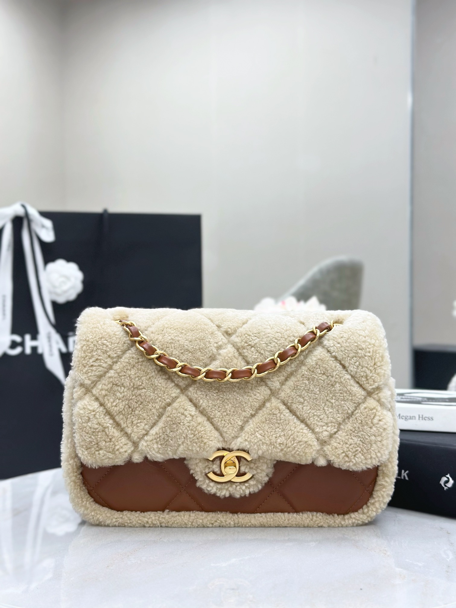 CHANEL 24K Teddy Bear-Shearling Flap Bag - image 2
