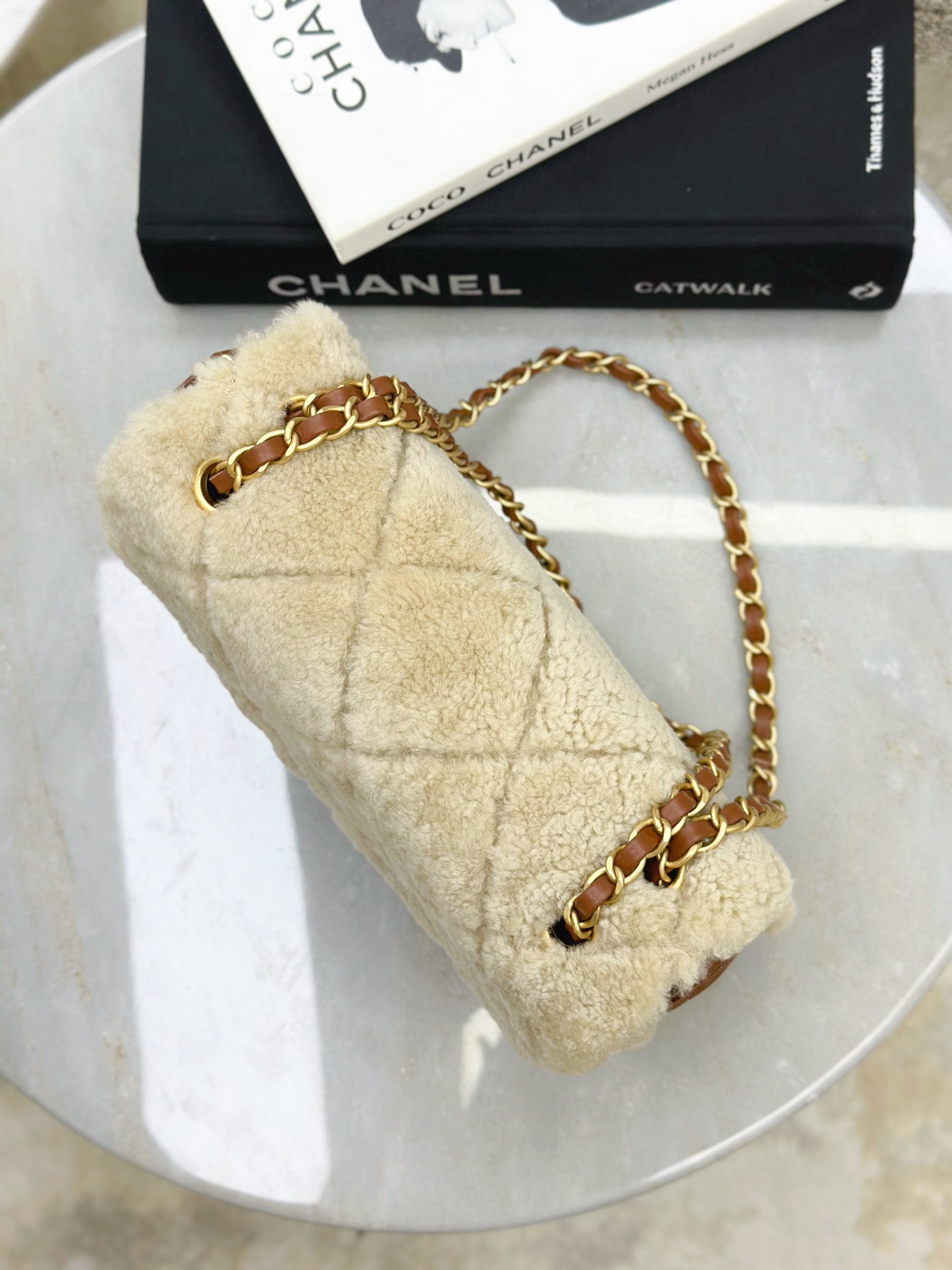 CHANEL 24K Teddy Bear-Shearling Flap Bag - image 5