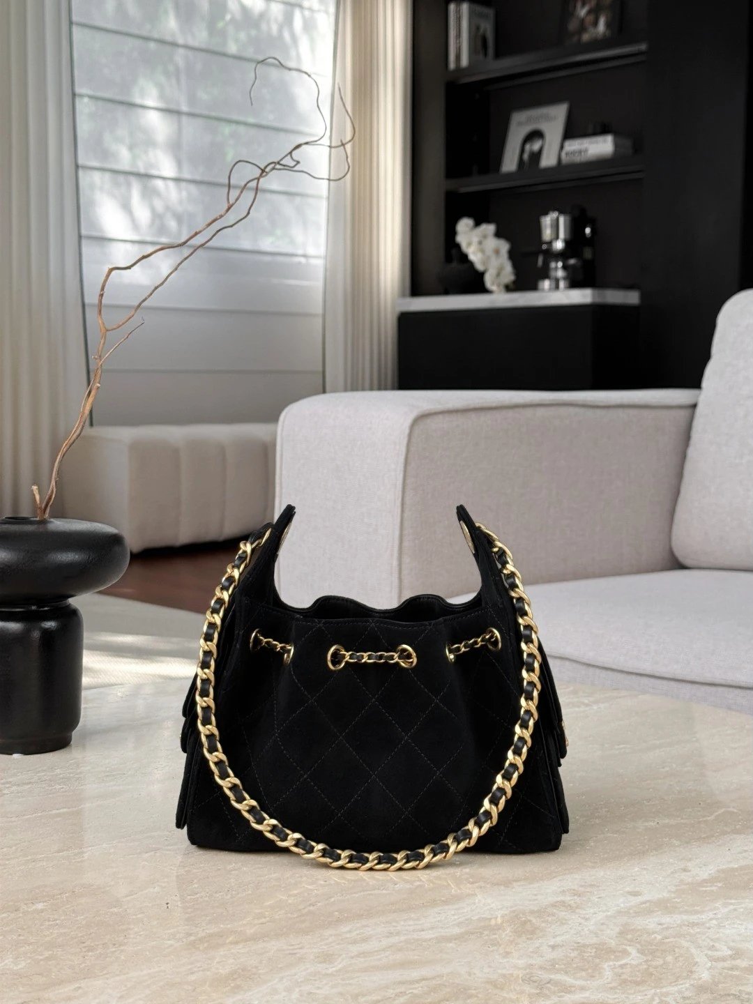 CHANEL 25 Handbag Suede in black - image 3