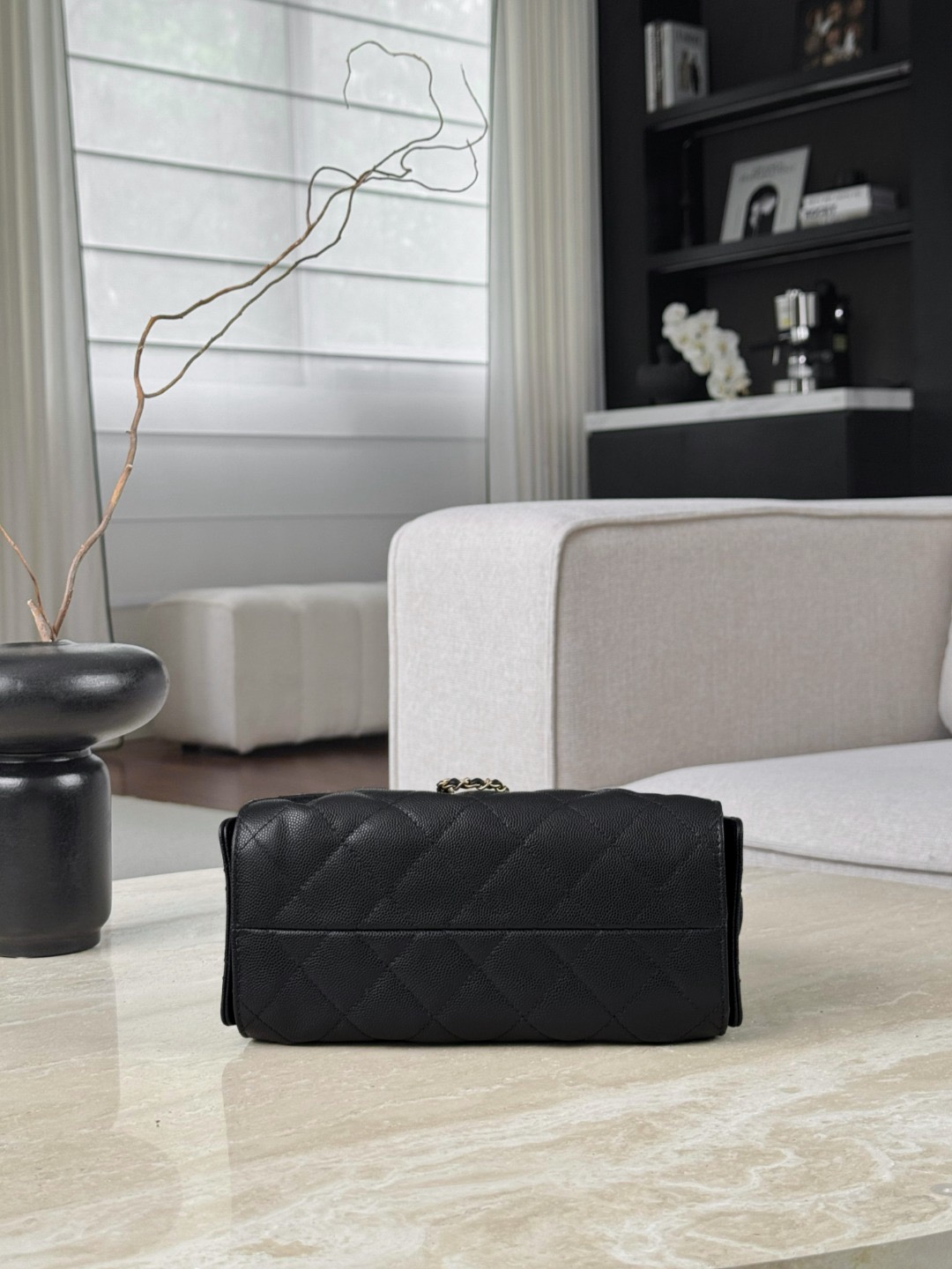 CHANEL 26C MINI Hobo Bag Grained Calfskin In Black - image 5
