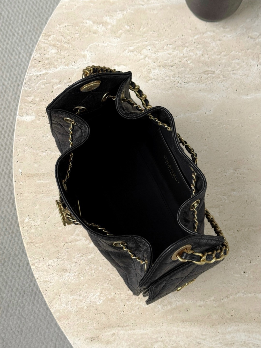 CHANEL 26C MINI Hobo Bag Grained Calfskin In Black - image 6
