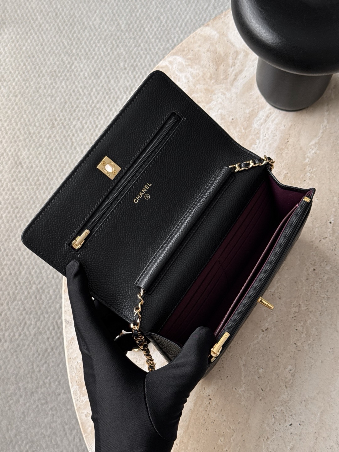 CHANEL WOC Calfskin in Black - image 6