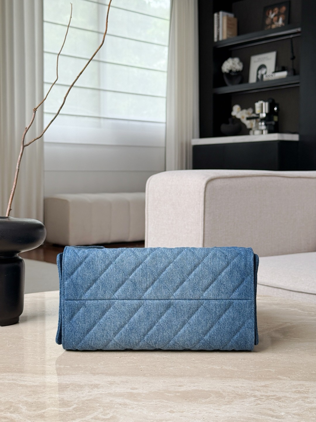 CHANEL 26P 25Bag Dark Wash Denim Blue - image 5