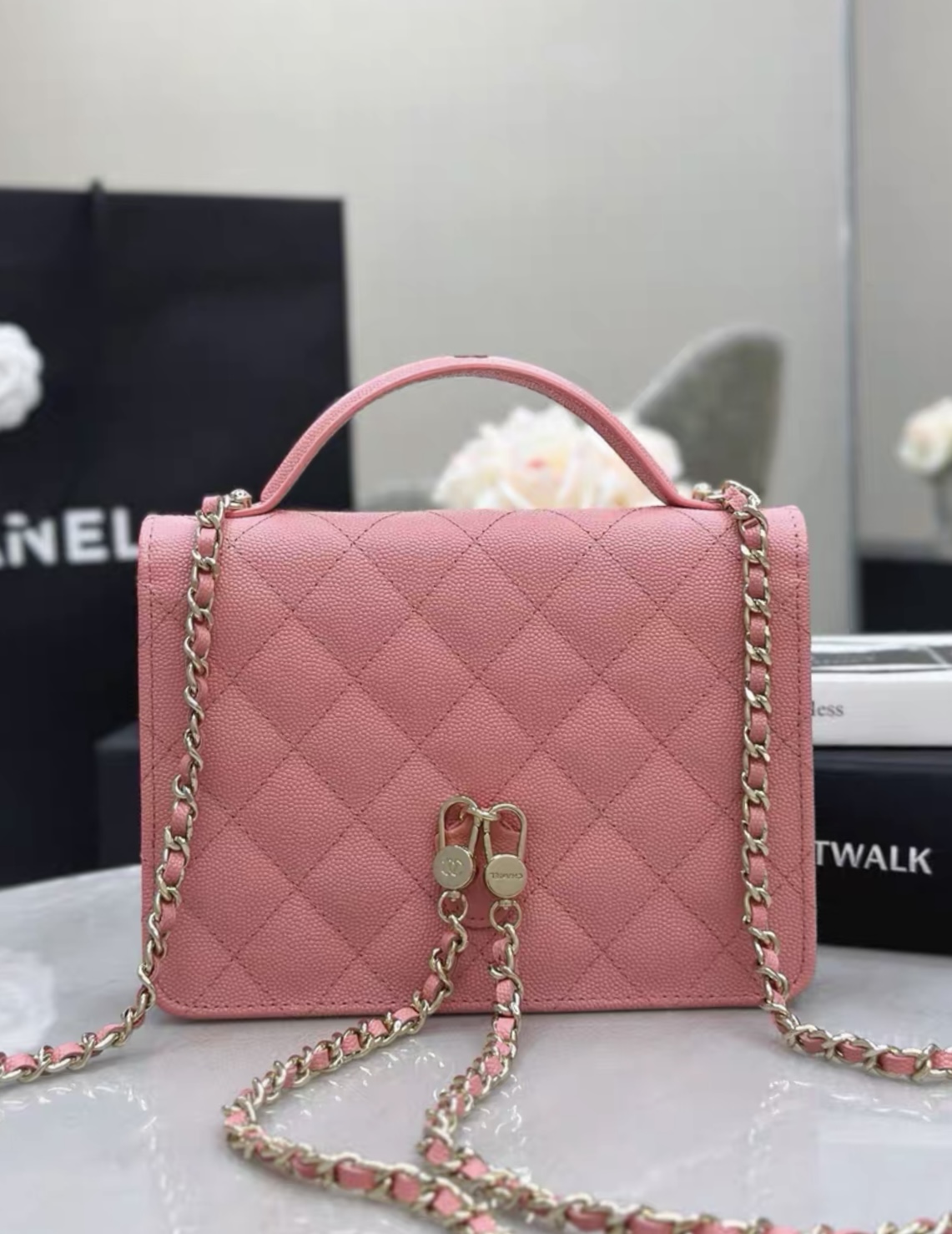CHANEL 25C Chain Backpack Calfskin - image 4
