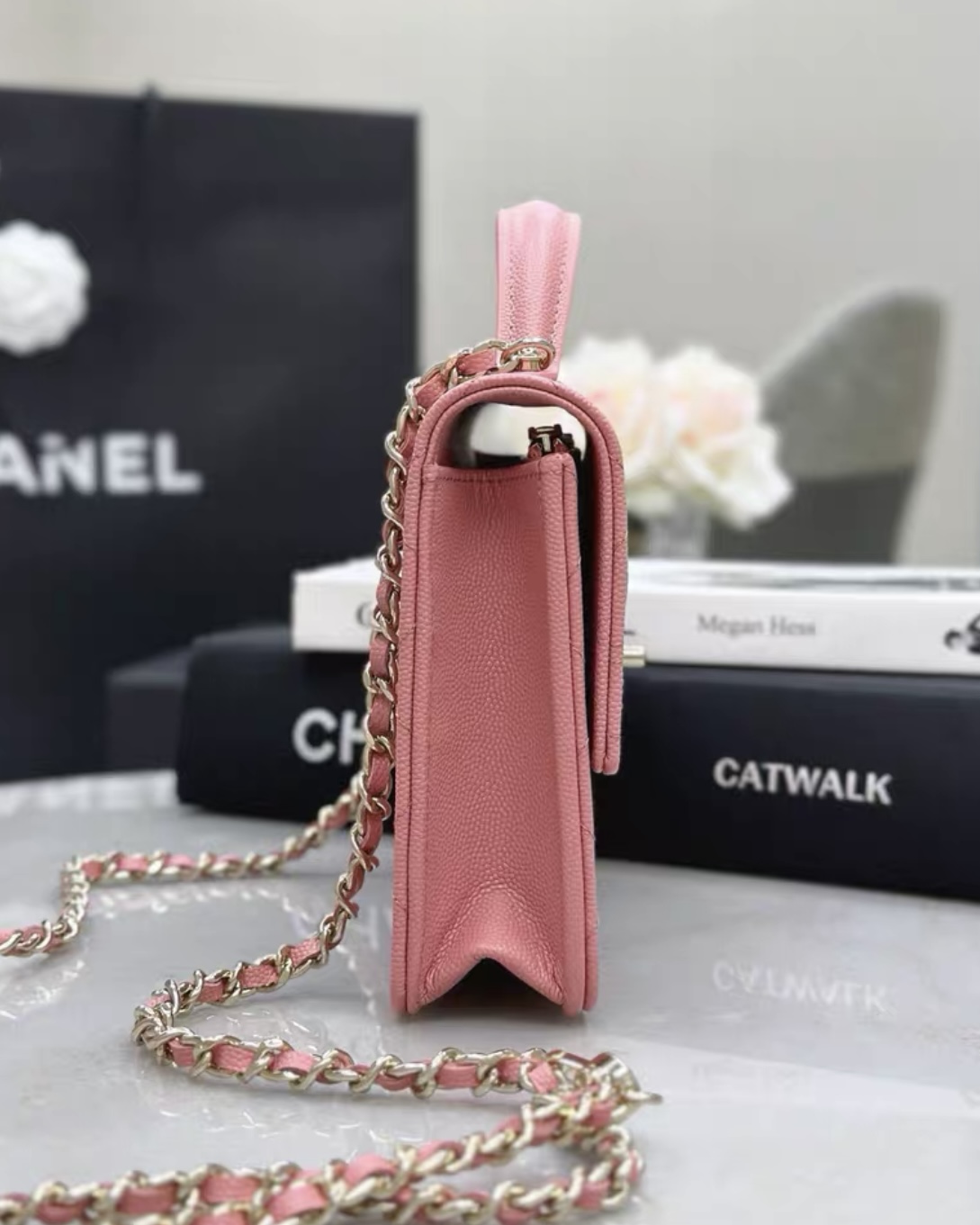 CHANEL 25C Chain Backpack Calfskin - image 3