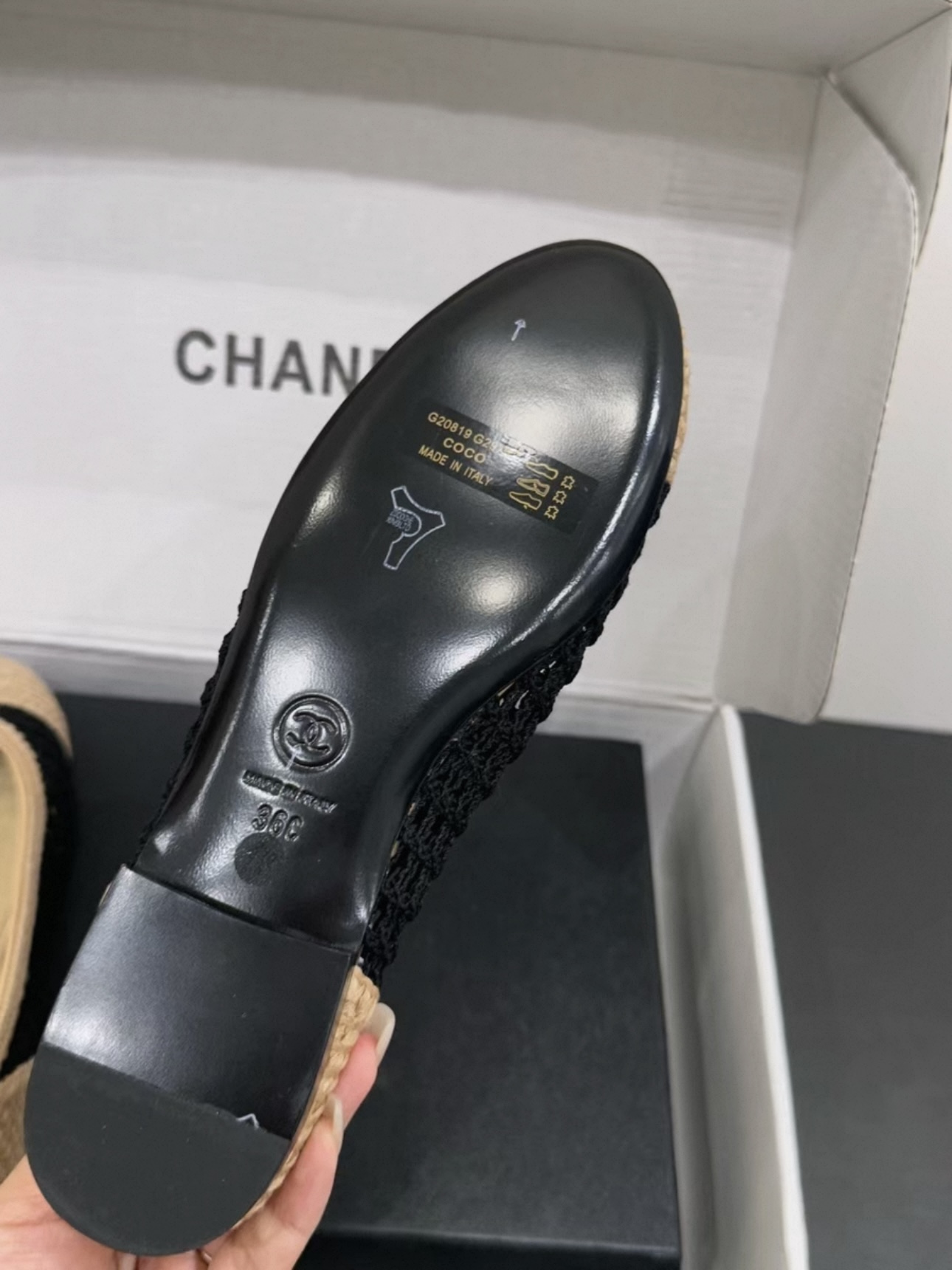 CHANEL Raffia Cap Toe Ballerina Flats - image 6