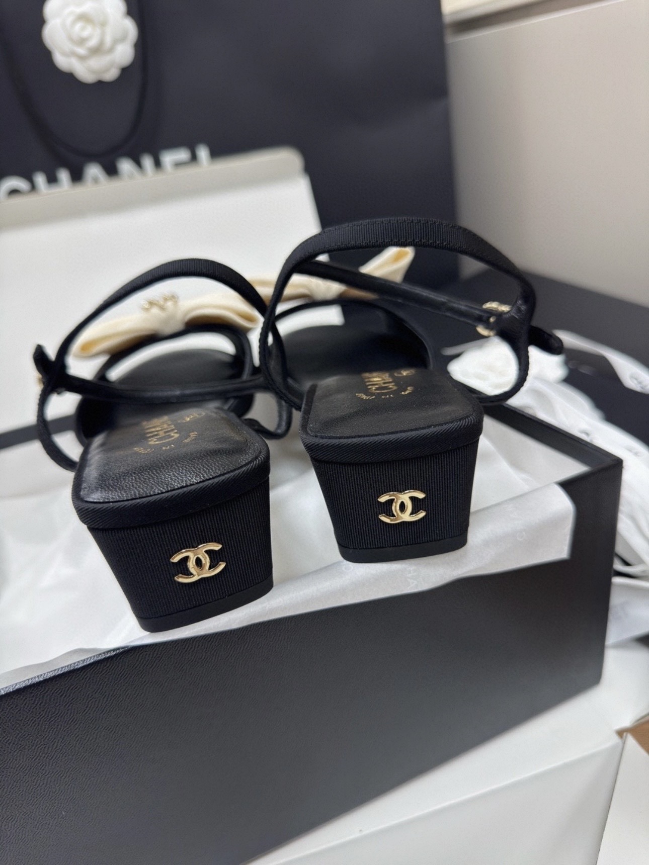 CHANEL Sandals Grosgrain - image 7