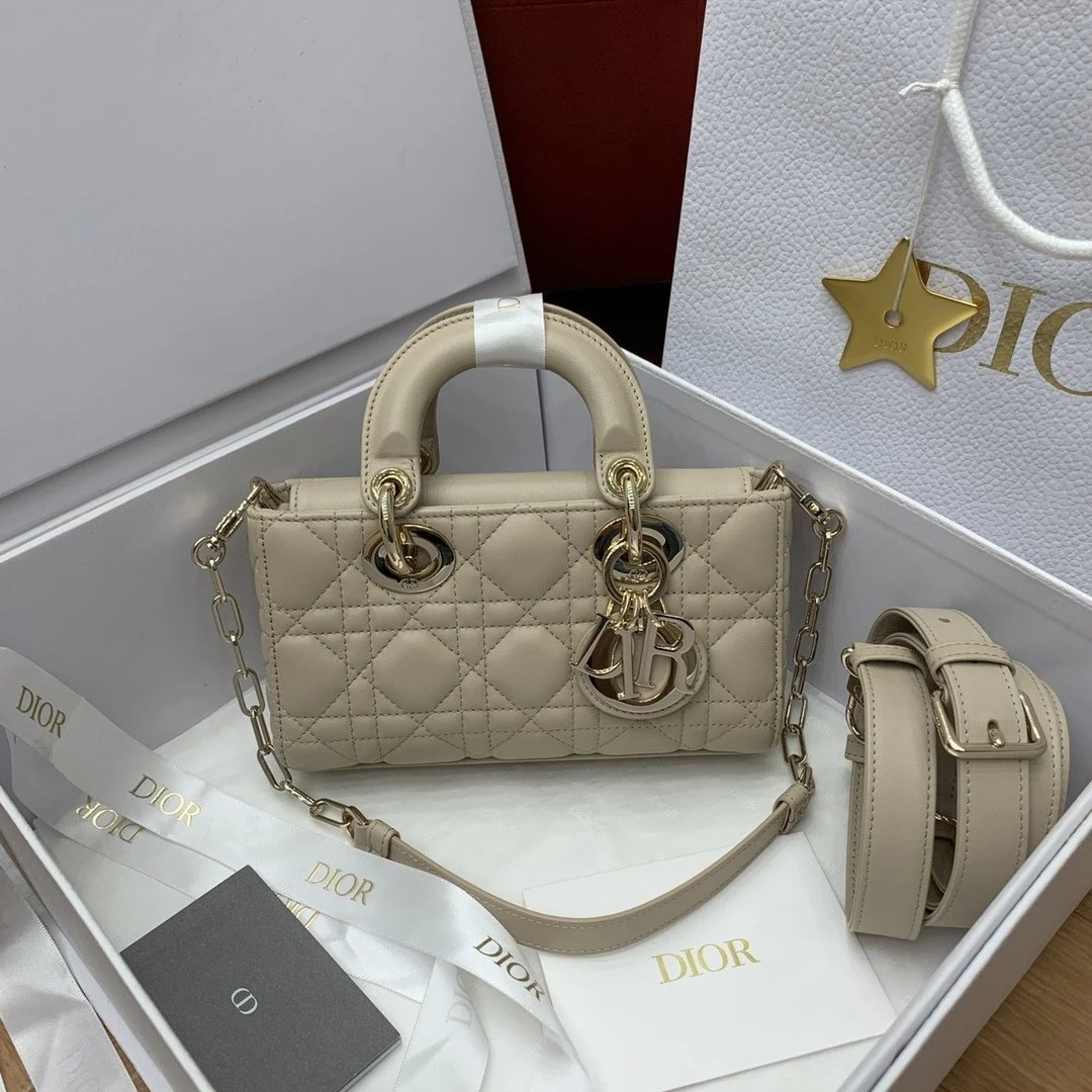 MINI Lady D-Joy Bag Cannage Lambskin-Sand-Colored - image 2