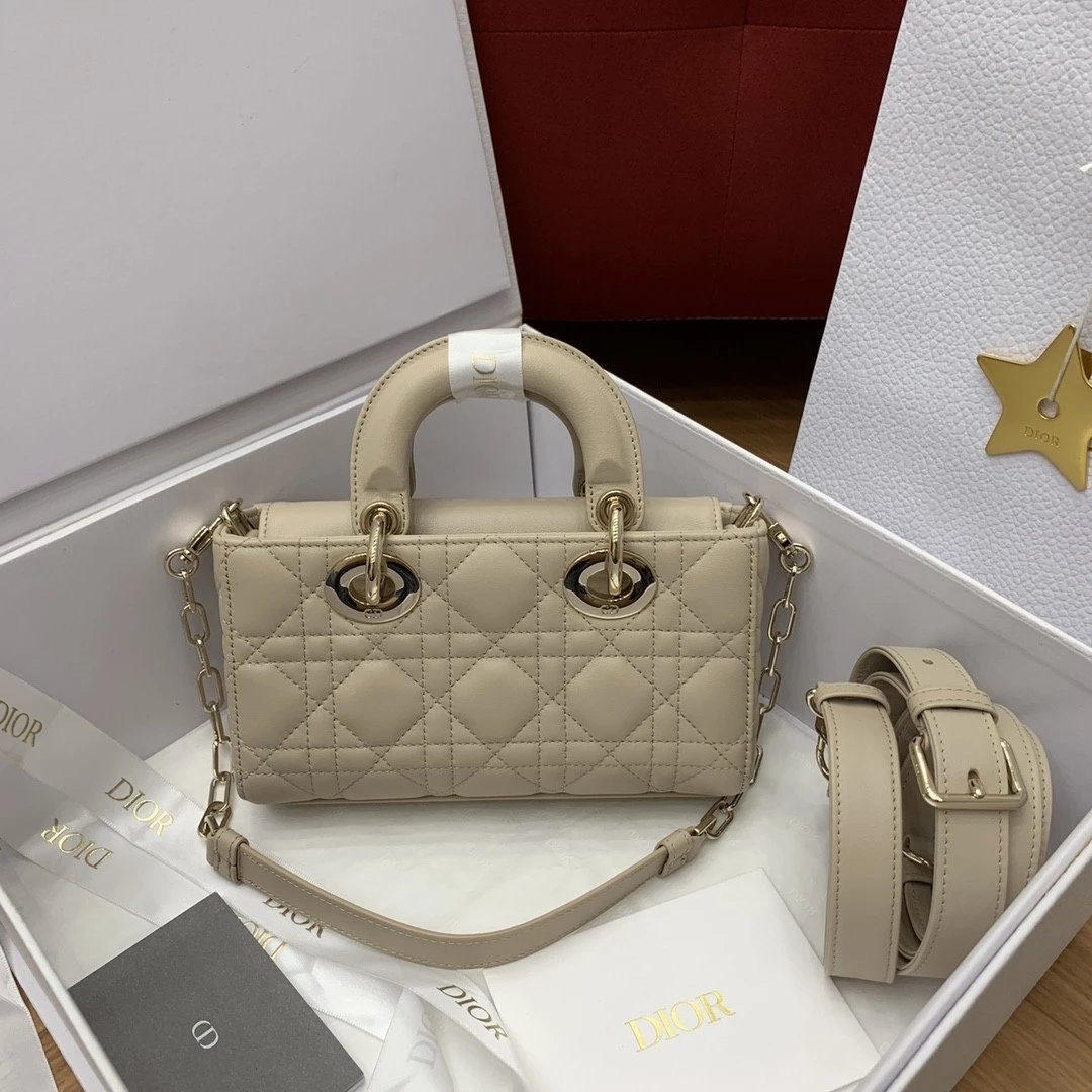 MINI Lady D-Joy Bag Cannage Lambskin-Sand-Colored - image 3