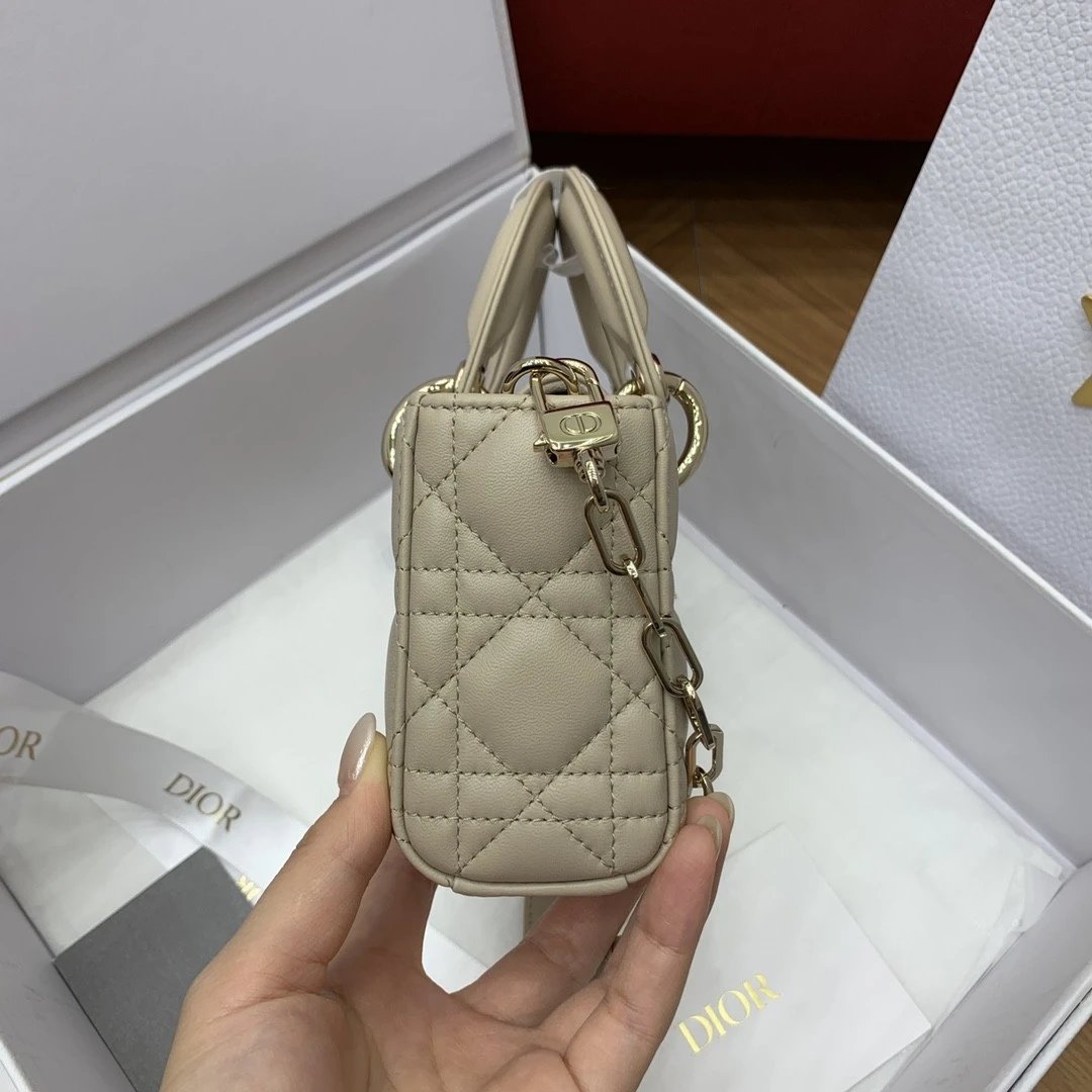 MINI Lady D-Joy Bag Cannage Lambskin-Sand-Colored - image 4