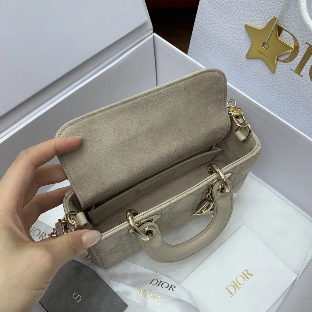 MINI Lady D-Joy Bag Cannage Lambskin-Sand-Colored - image 7