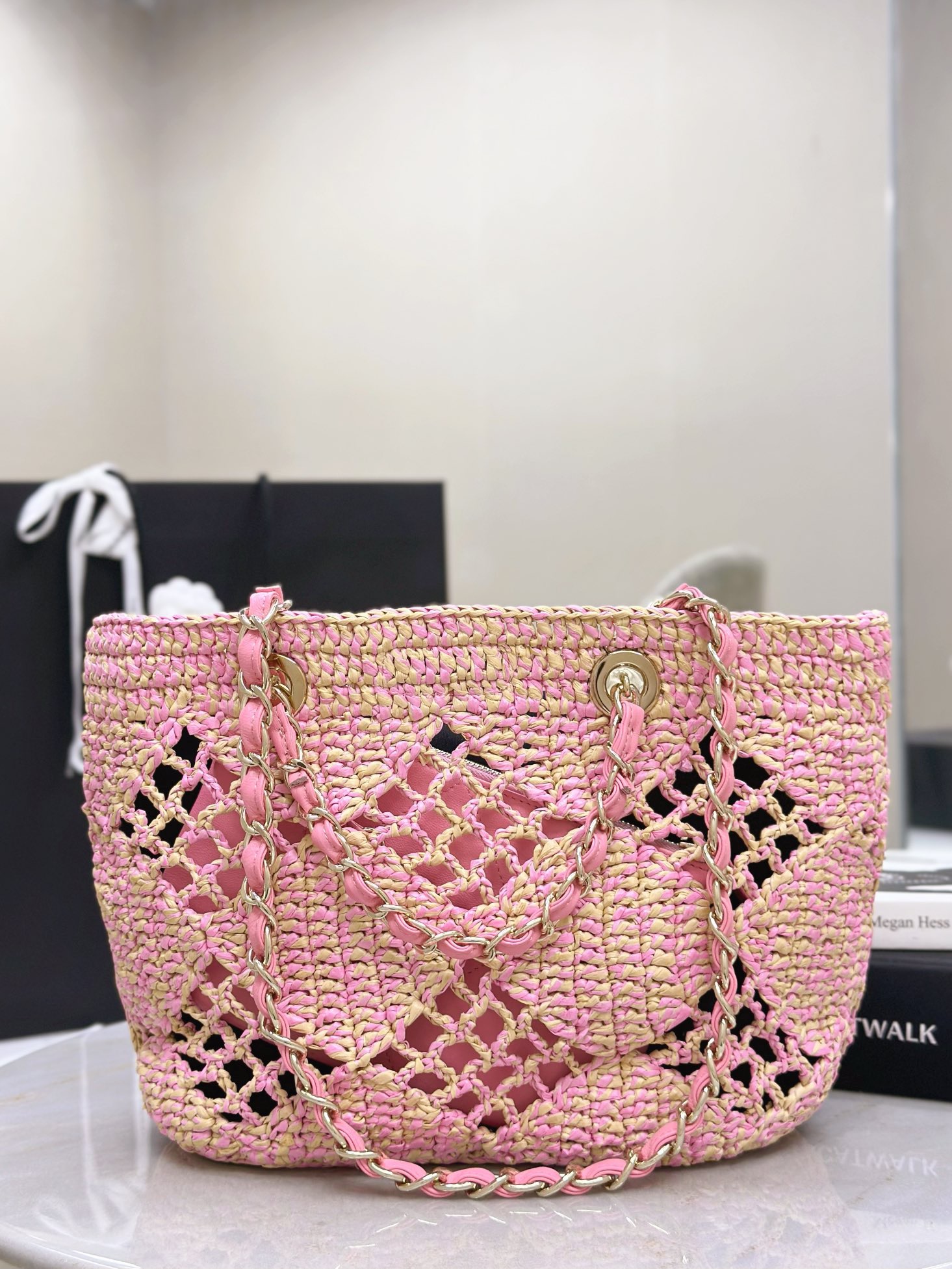 CHANEL 24A Cocobeach Collection Raffia Small Tote Bag - image 3