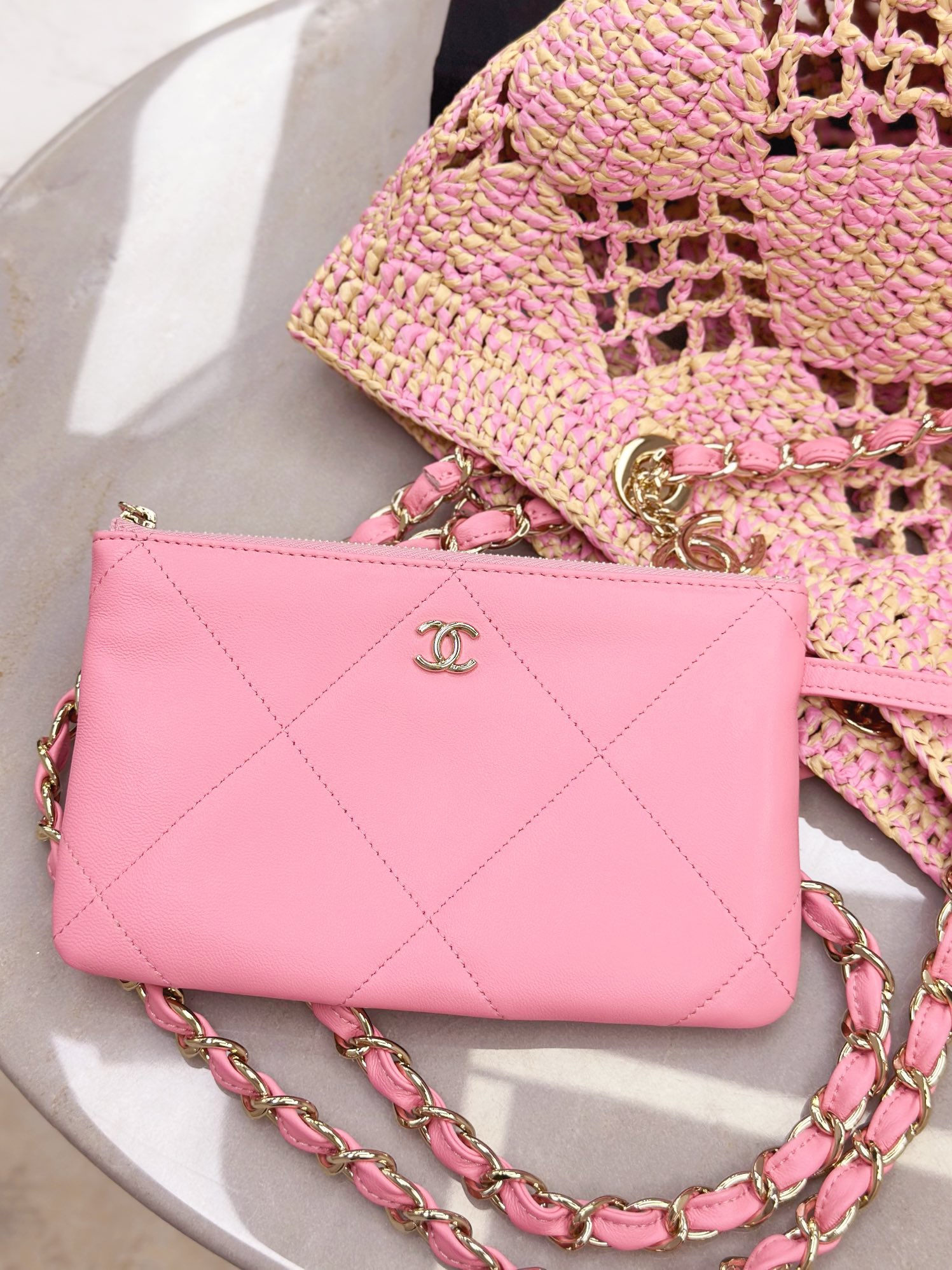 CHANEL 24A Cocobeach Collection Raffia Small Tote Bag - image 7