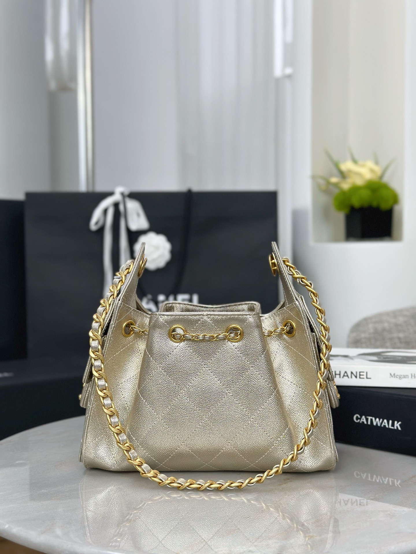 CHANEL 26C 25Bag MINI Caviar leather In Metallic Color - image 3