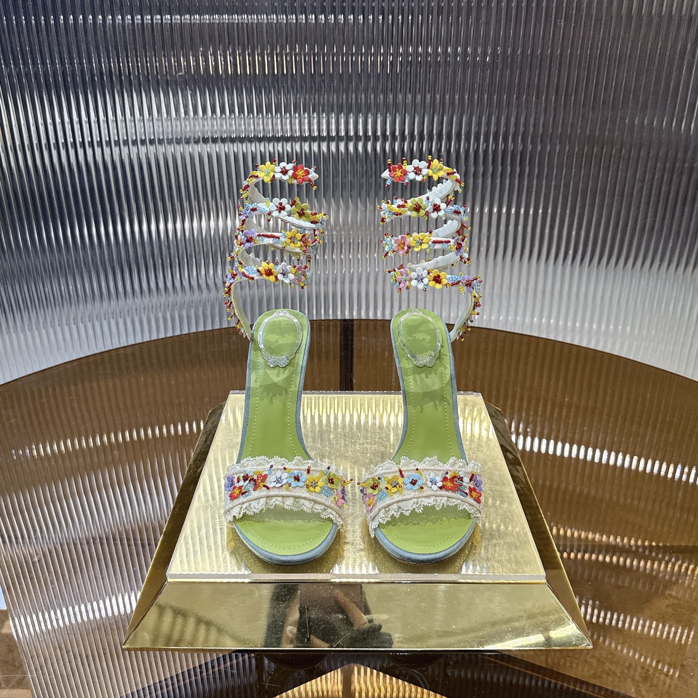 RENE CAOVILLA 26ss Jeweled BLOOM SANDAL 105 - image 2