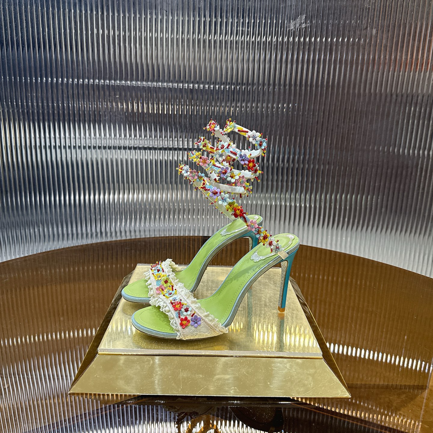 RENE CAOVILLA 26ss Jeweled BLOOM SANDAL 105 - image 3