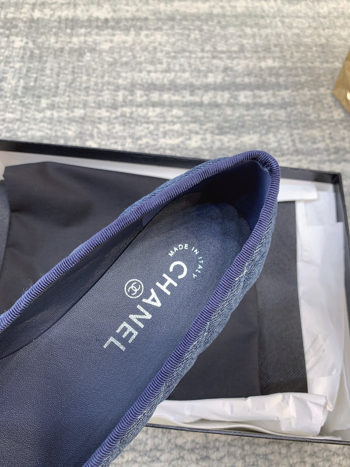 CHANEL Ballet flats Washed Denim Blue - image 8