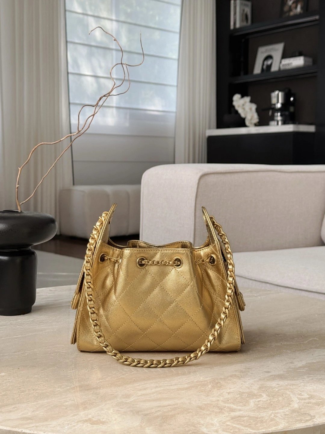 CHANEL 26C Hobobag Gold Color - image 4