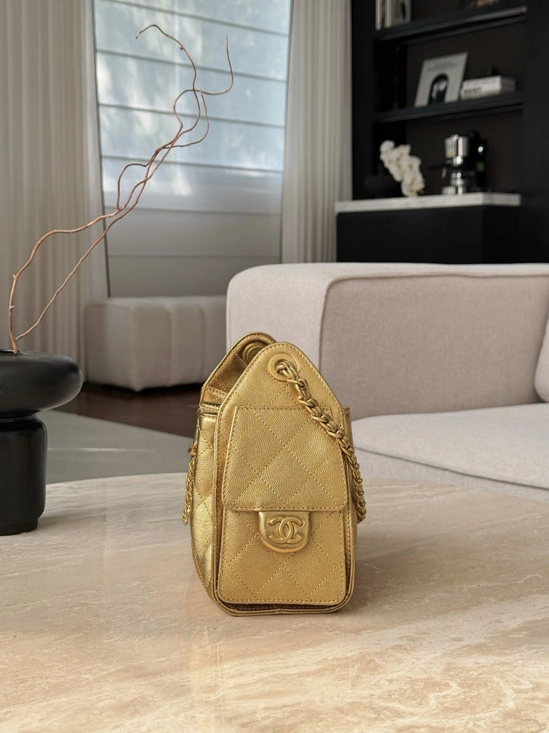 CHANEL 26C Hobobag Gold Color - image 3