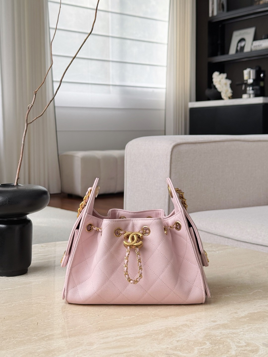 CHANEL 26C MINI Hobobag Calfskin In Pink - image 2