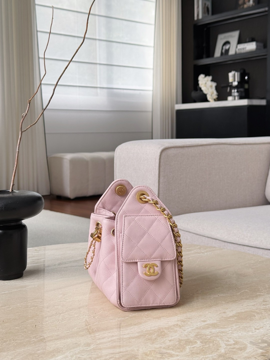 CHANEL 26C MINI Hobobag Calfskin In Pink - image 3