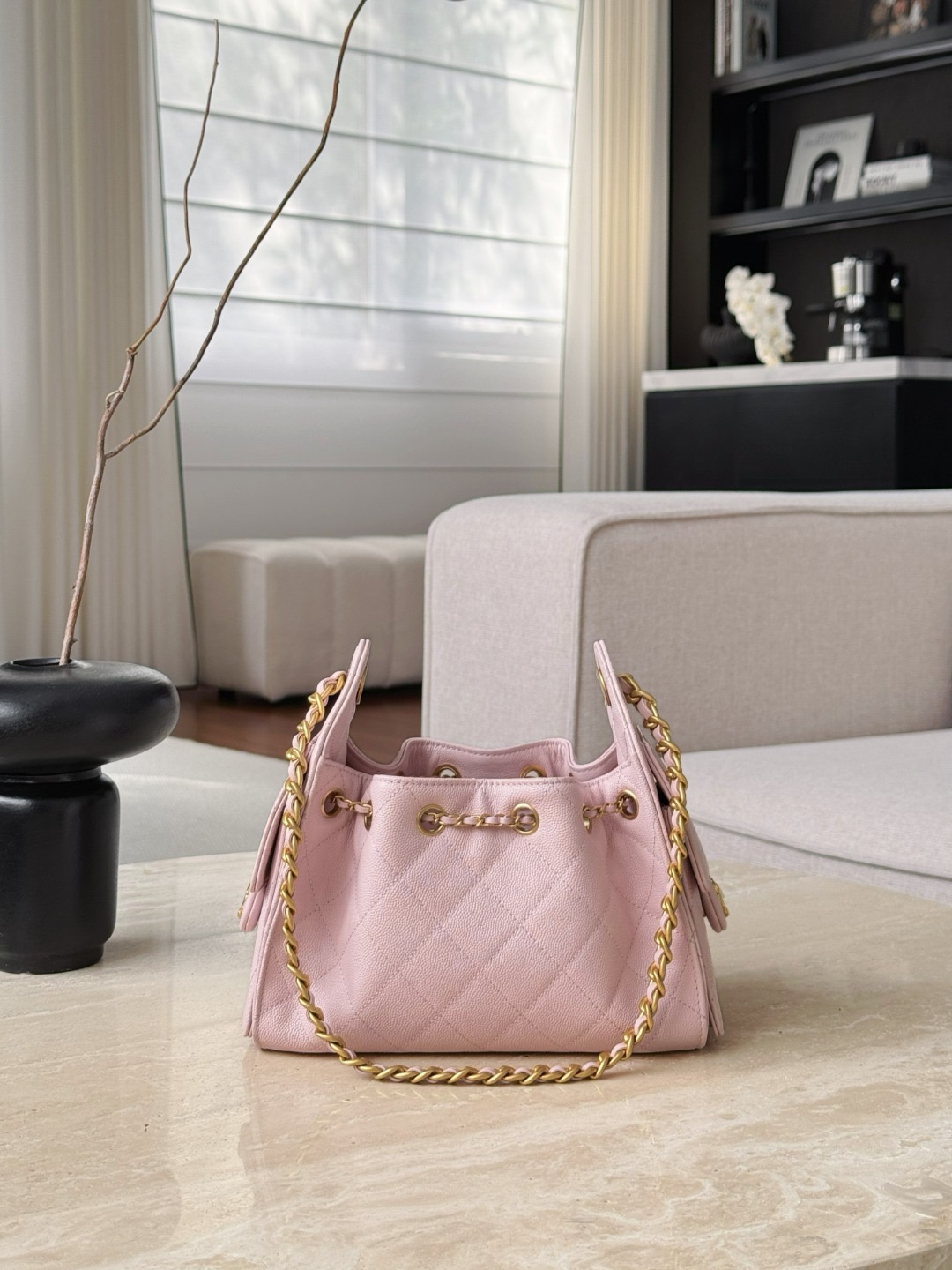 CHANEL 26C MINI Hobobag Calfskin In Pink - image 4