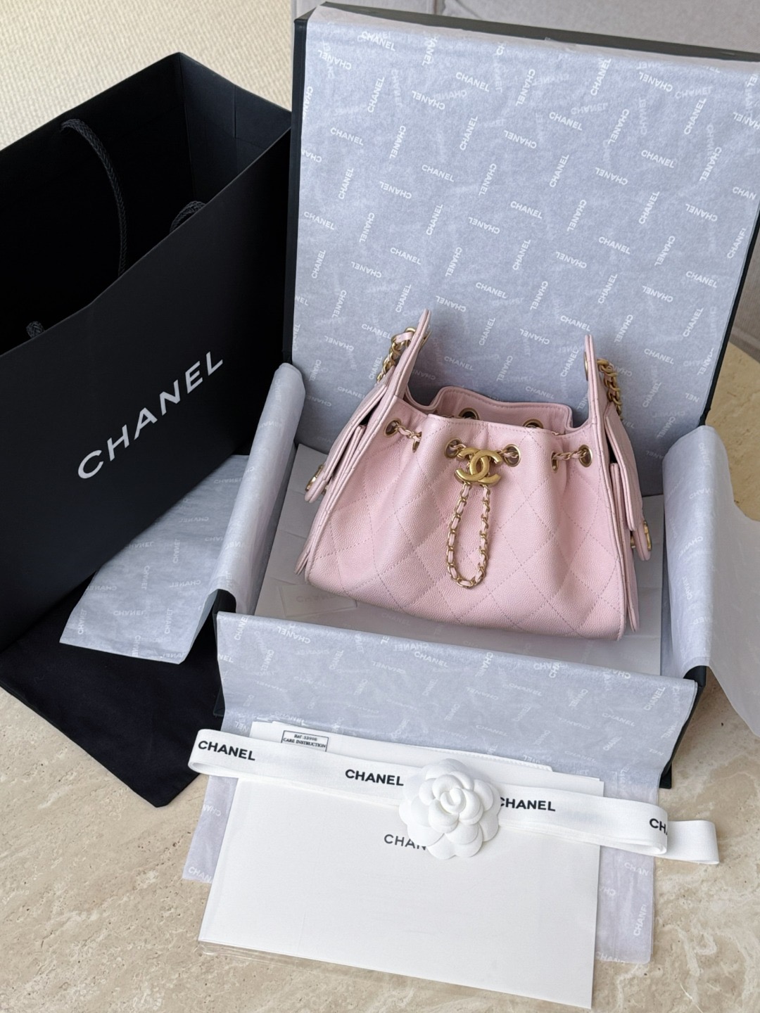 CHANEL 26C MINI Hobobag Calfskin In Pink - image 8