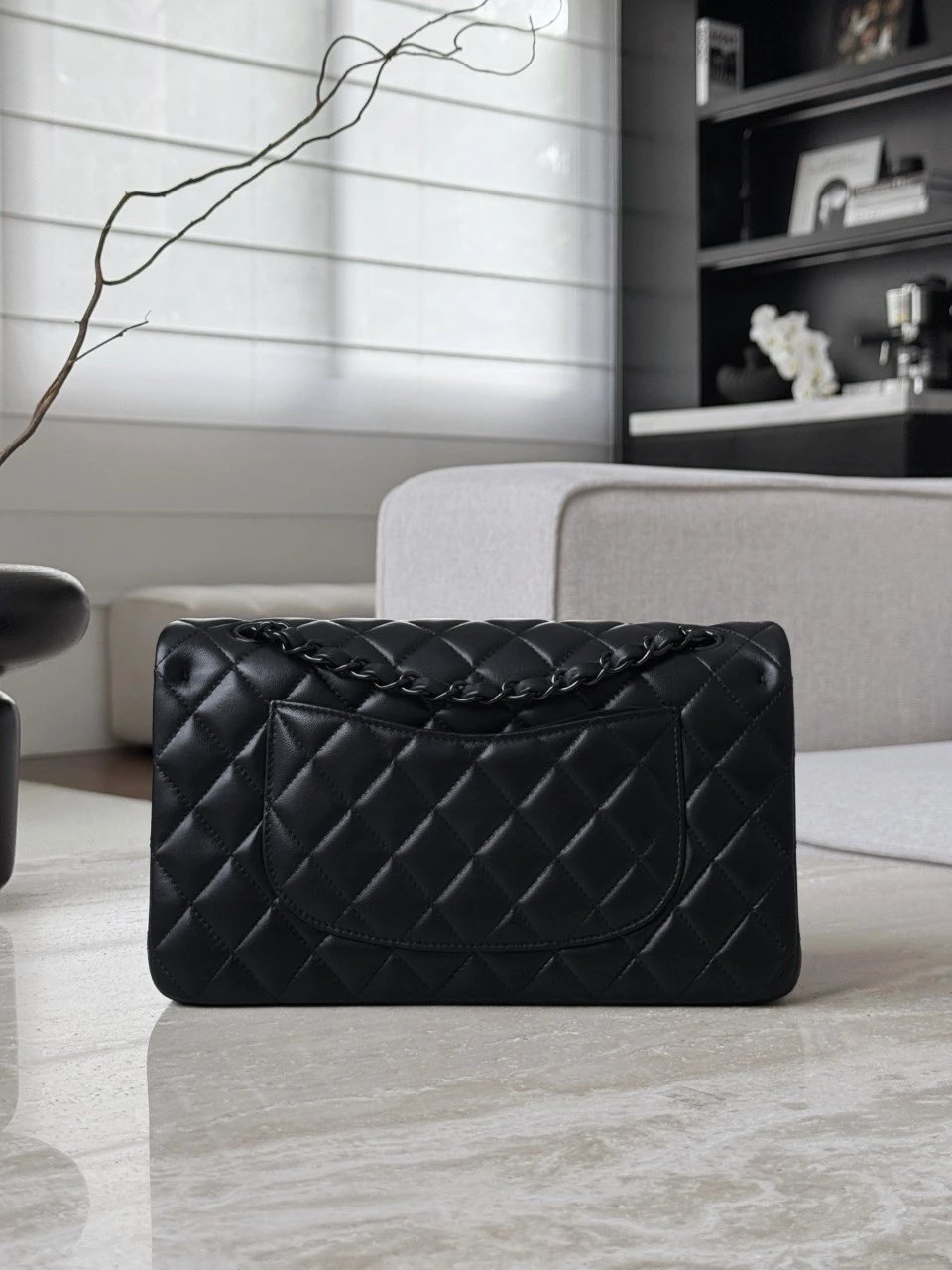 CHANEL So Black Medium Lambskin Flap Bag - image 3