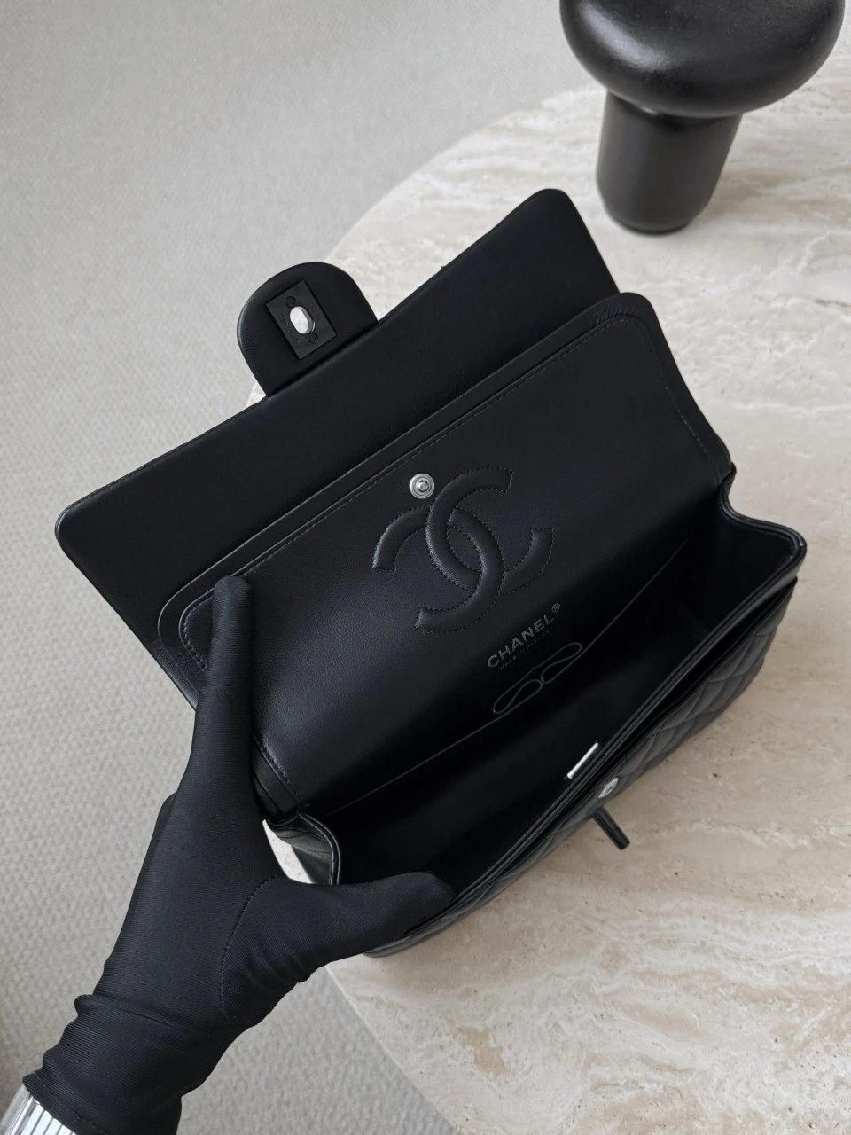 CHANEL So Black Medium Lambskin Flap Bag - image 6