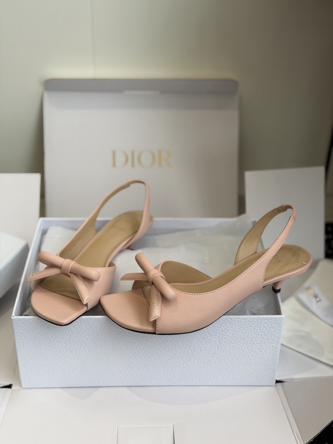 Dior Bow Heeled Slingback Sandal - image 4