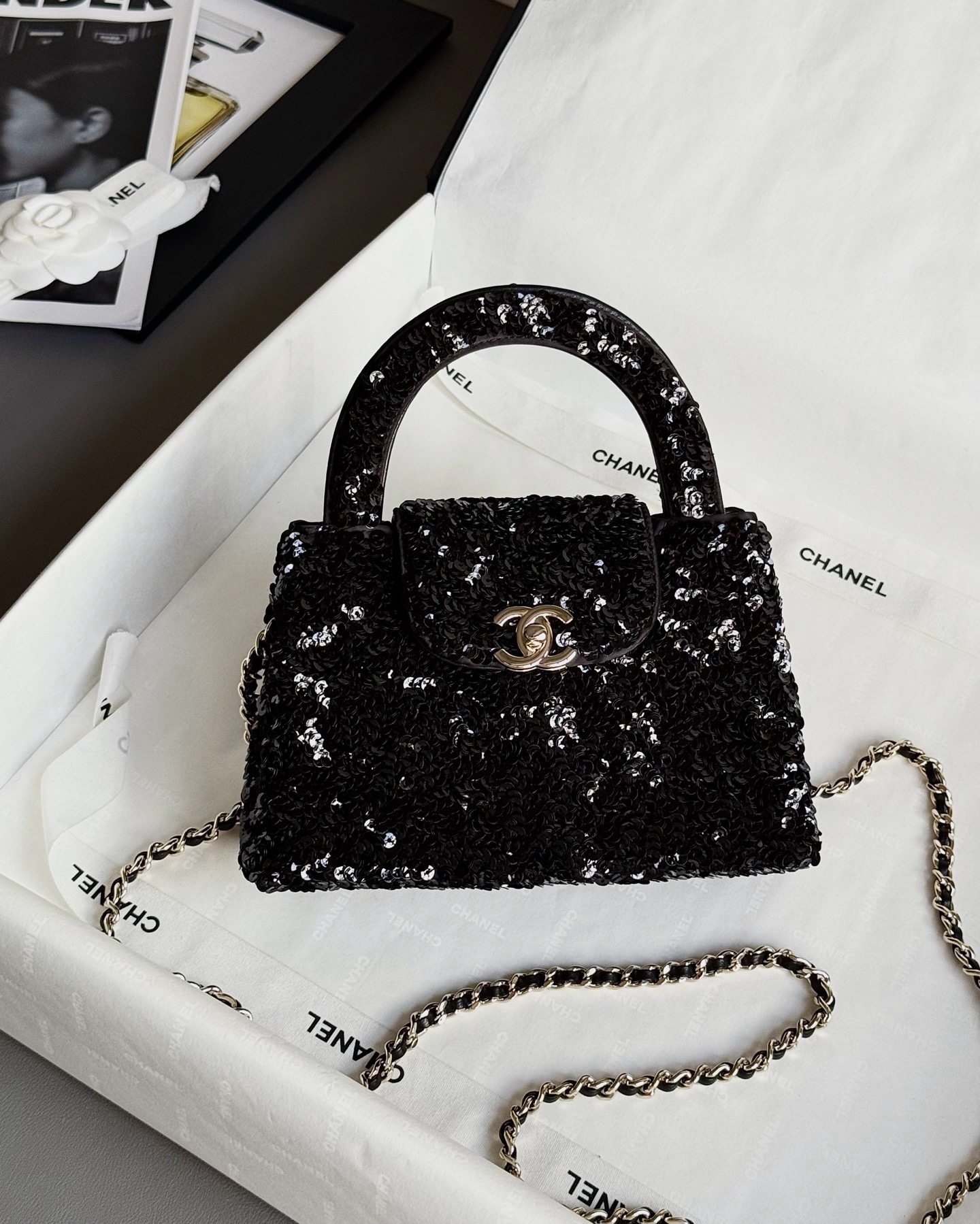 Chanel Kelly Sequins Mini Bag - image 2
