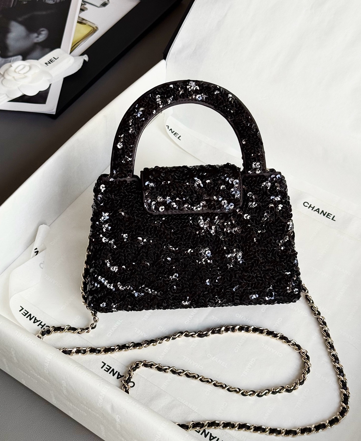 Chanel Kelly Sequins Mini Bag - image 3