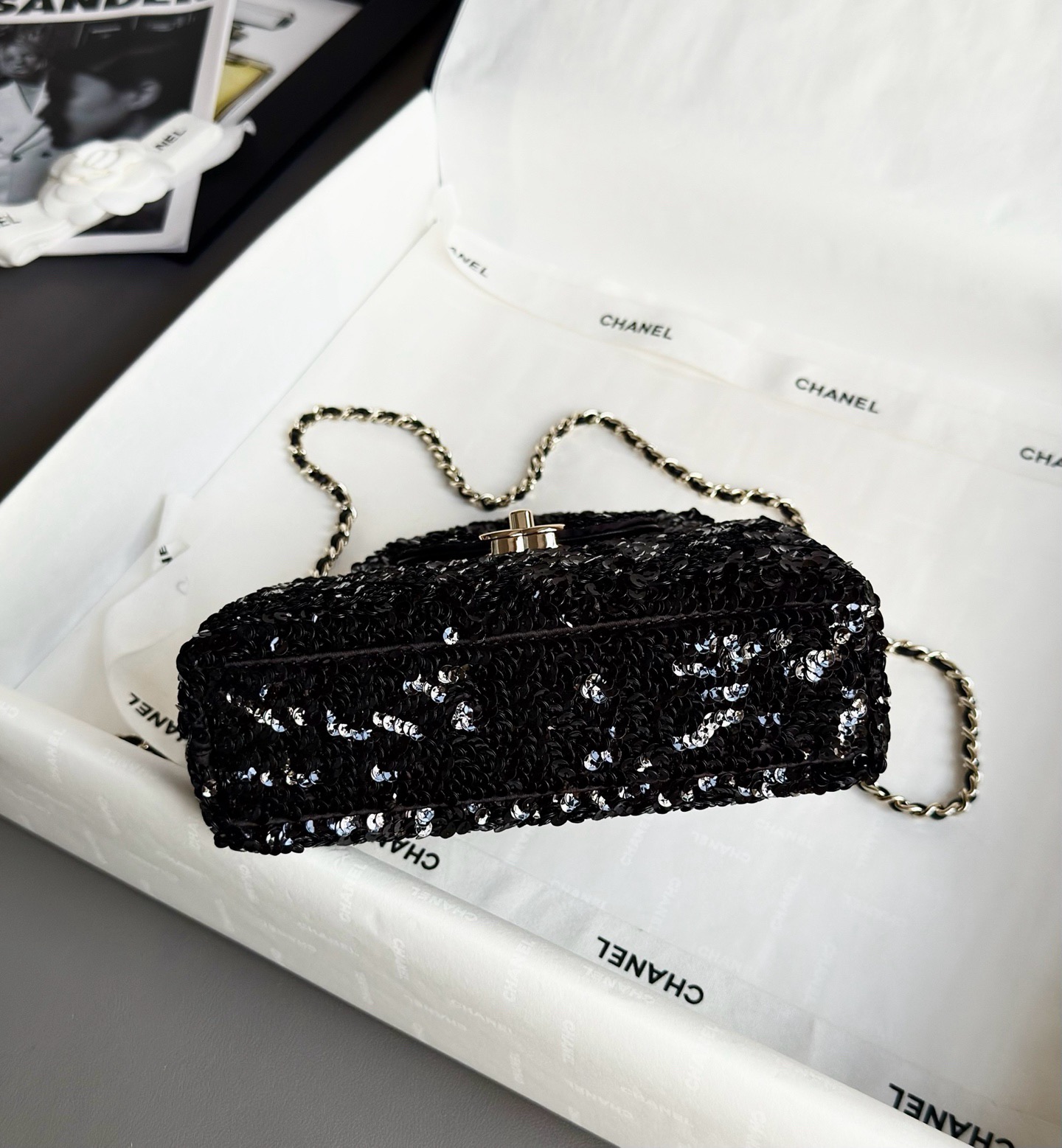 Chanel Kelly Sequins Mini Bag - image 5