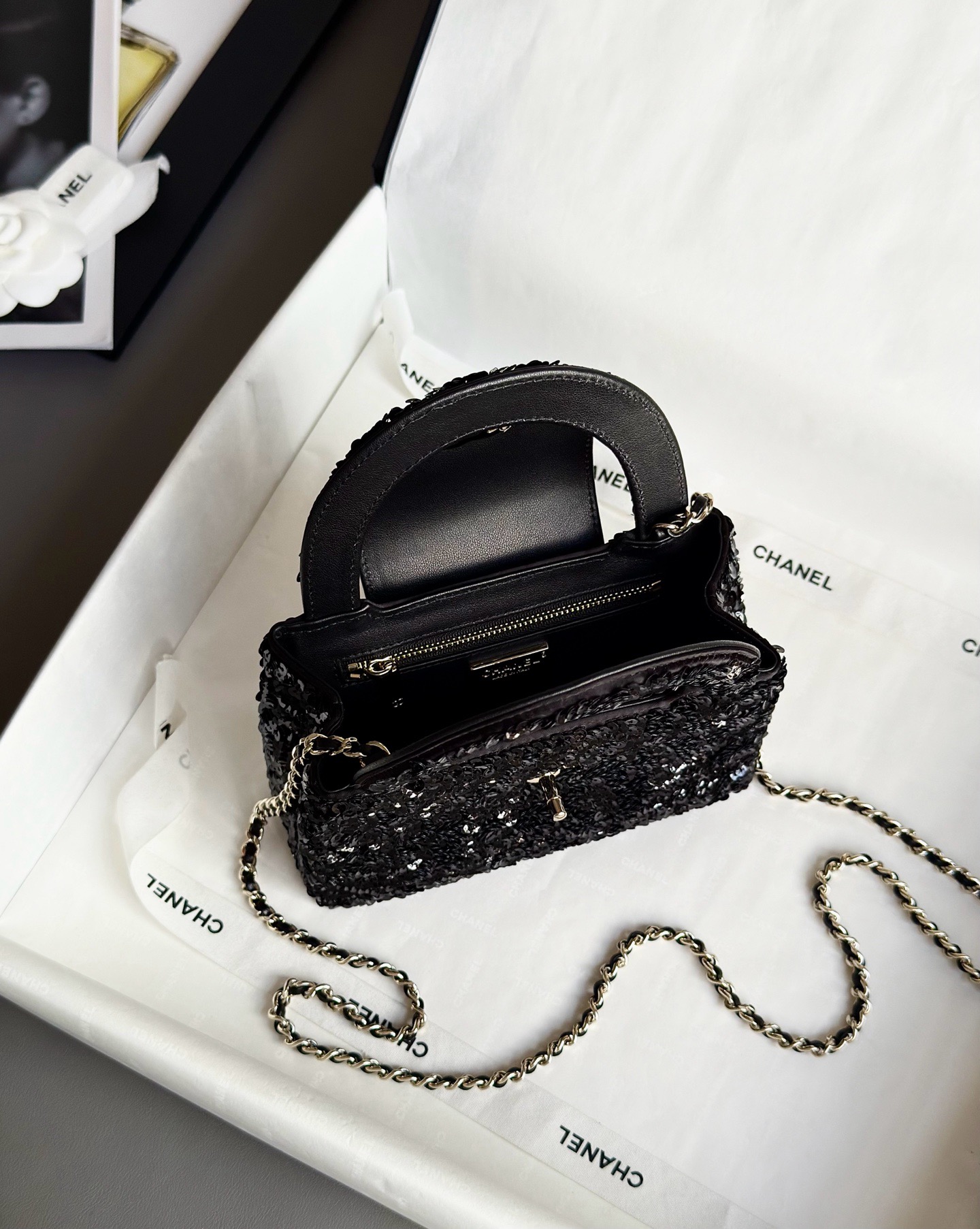 Chanel Kelly Sequins Mini Bag - image 6