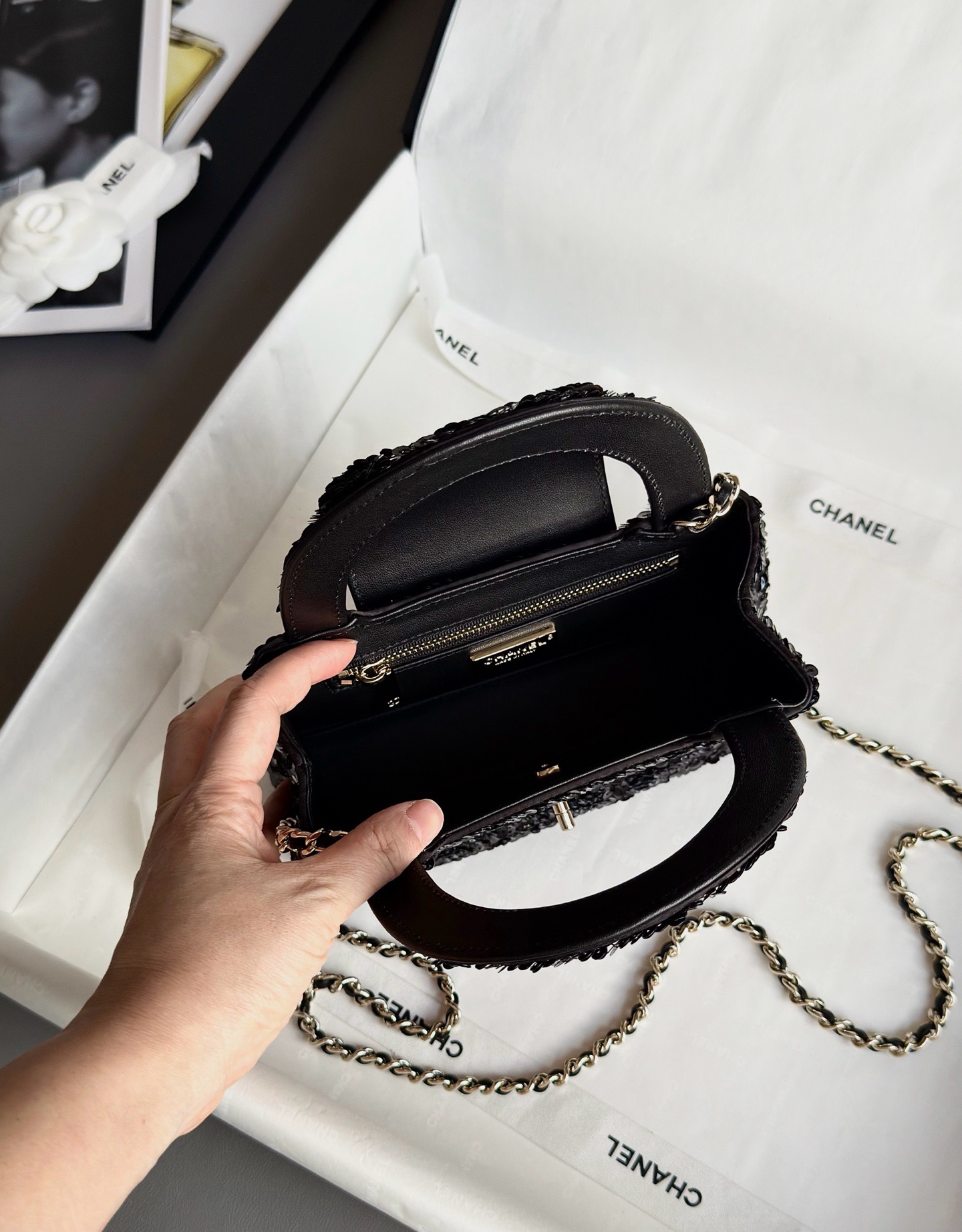 Chanel Kelly Sequins Mini Bag - image 7