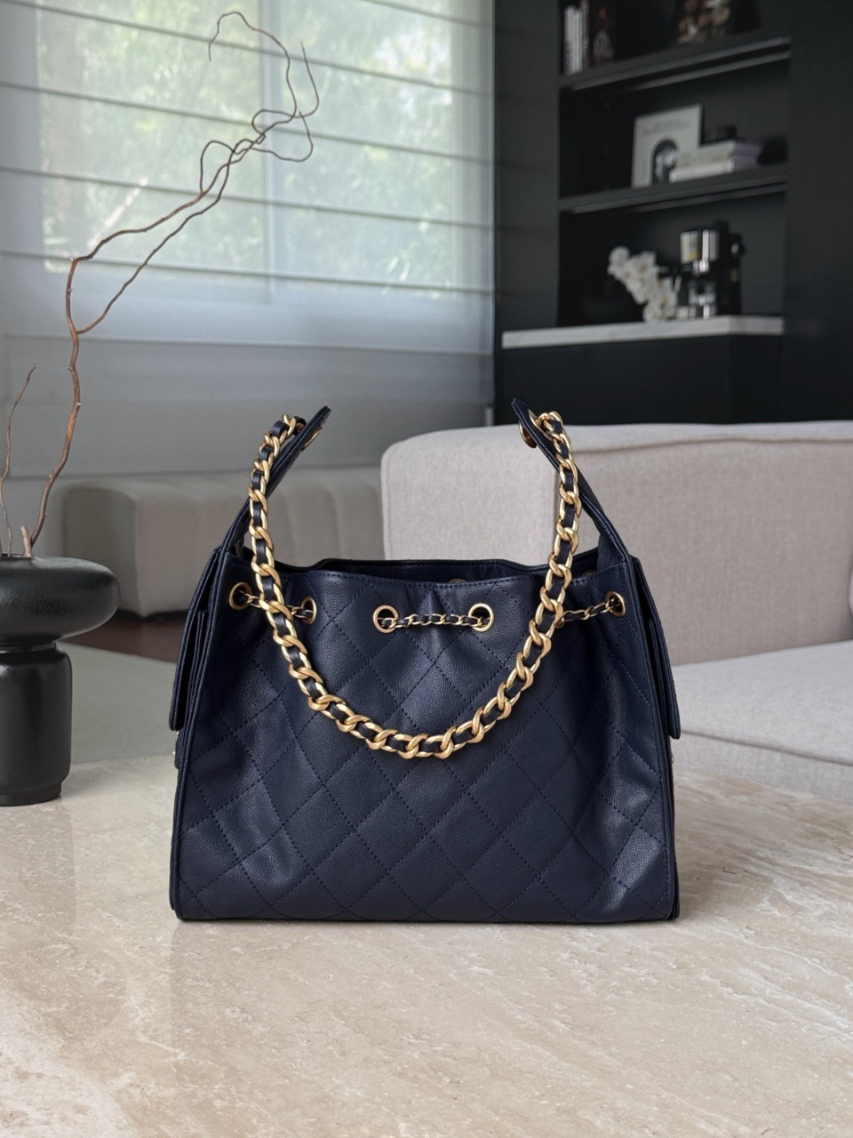 CHANEL 26C 25Bag Caviar leather In Dark Blue - image 3