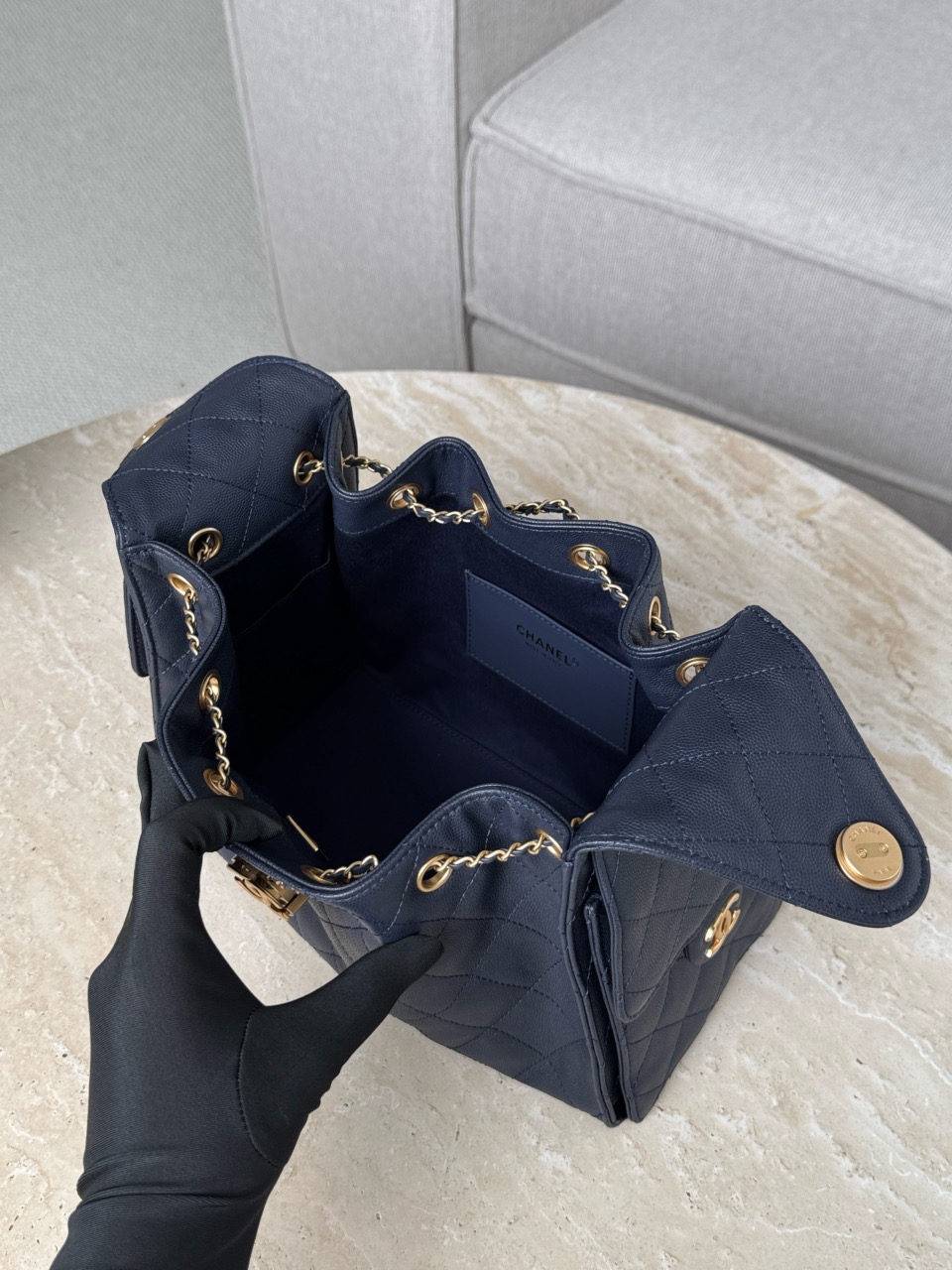 CHANEL 26C 25Bag Caviar leather In Dark Blue - image 6