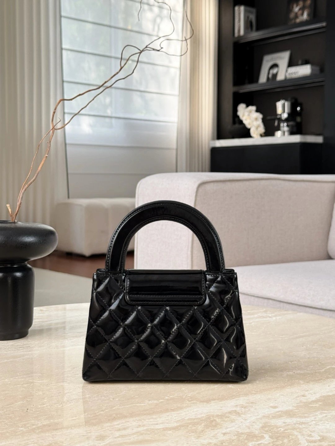 CHANEL Mirror calfskin Kelly Handle Bag - image 3
