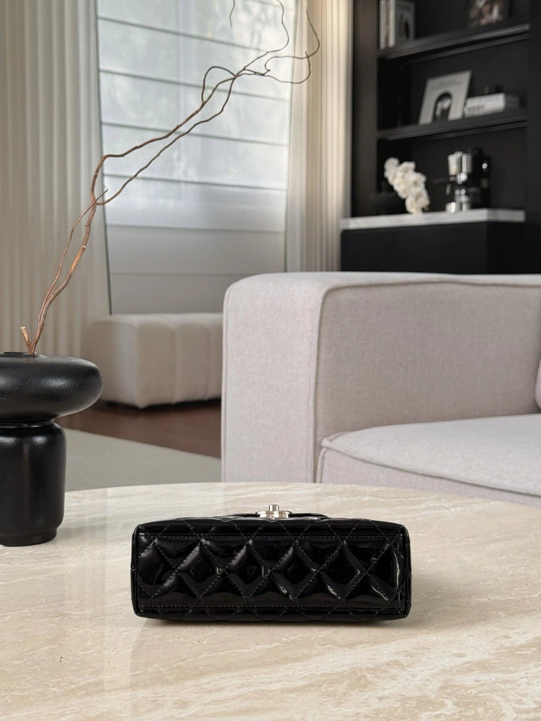 CHANEL Mirror calfskin Kelly Handle Bag - image 5